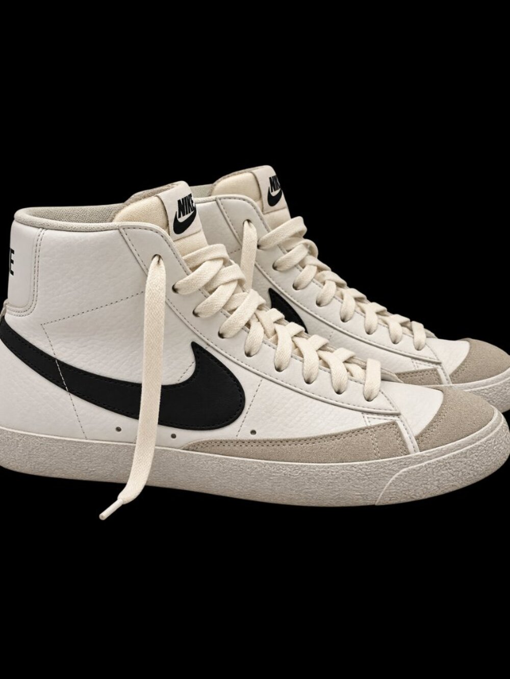 Nike Blazer Mid ’77 White Black High Top Sneakers – Youth Size 5